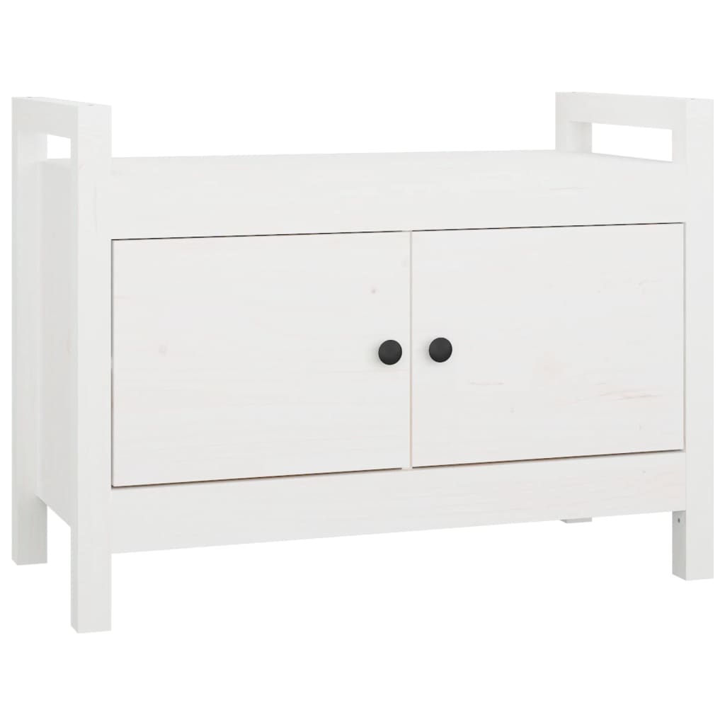 Gangbenk Hvit 80X40X60 Cm Heltre Furu