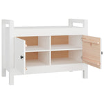 Gangbenk Hvit 80X40X60 Cm Heltre Furu