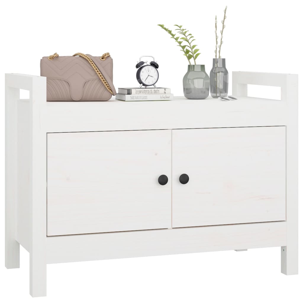 Gangbenk Hvit 80X40X60 Cm Heltre Furu