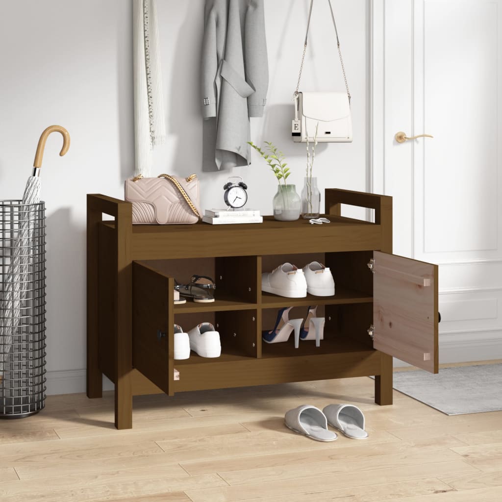 Gangbenk Honningbrun 80X40X60 Cm Heltre Furu