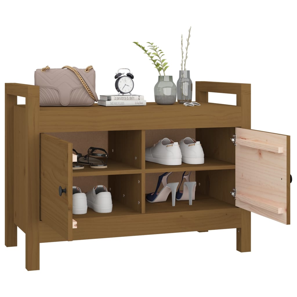 Gangbenk Honningbrun 80X40X60 Cm Heltre Furu