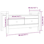 Gangbenk 80X40X43 Cm Heltre Furu