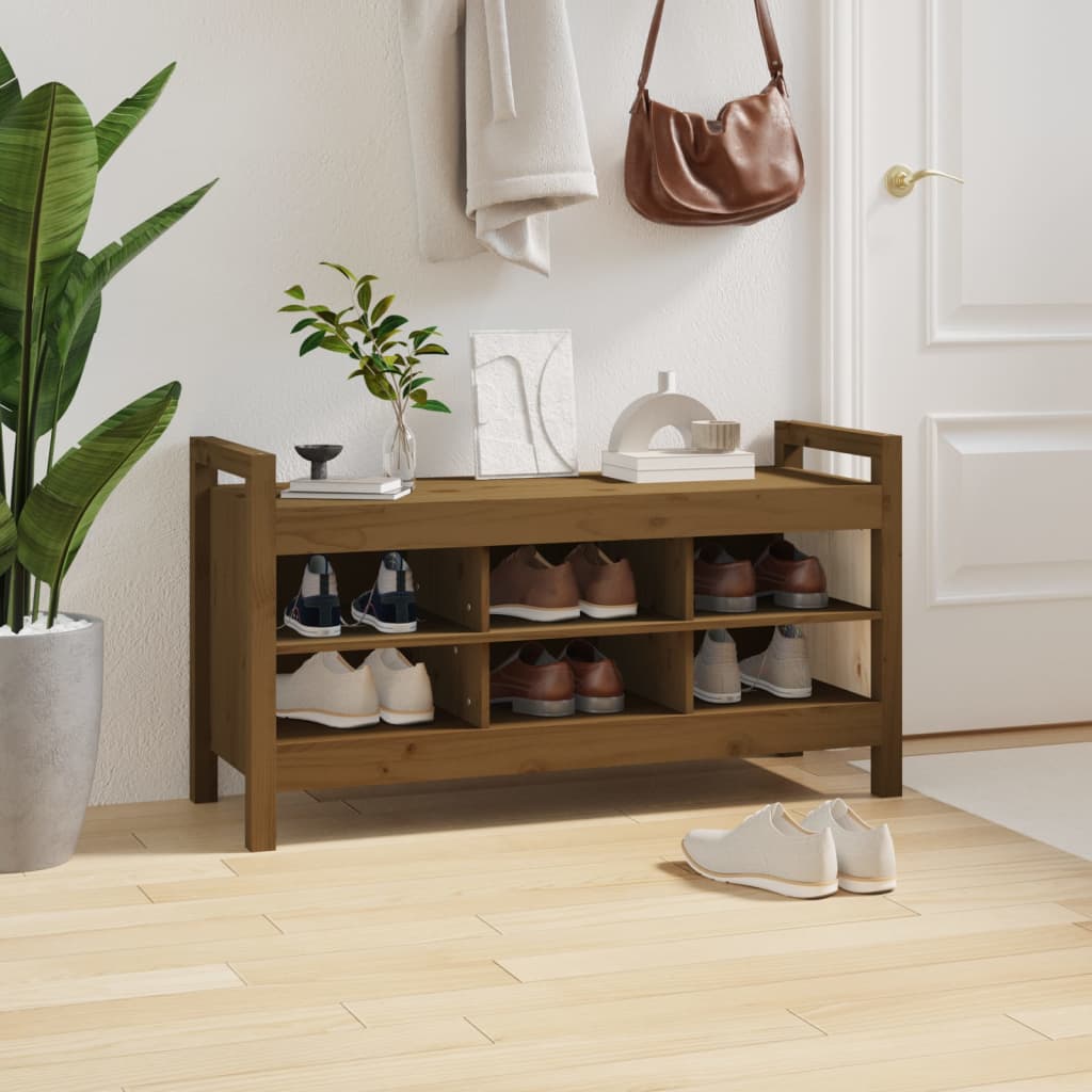 Gangbenk Honningbrun 110X40X60 Cm Heltre Furu