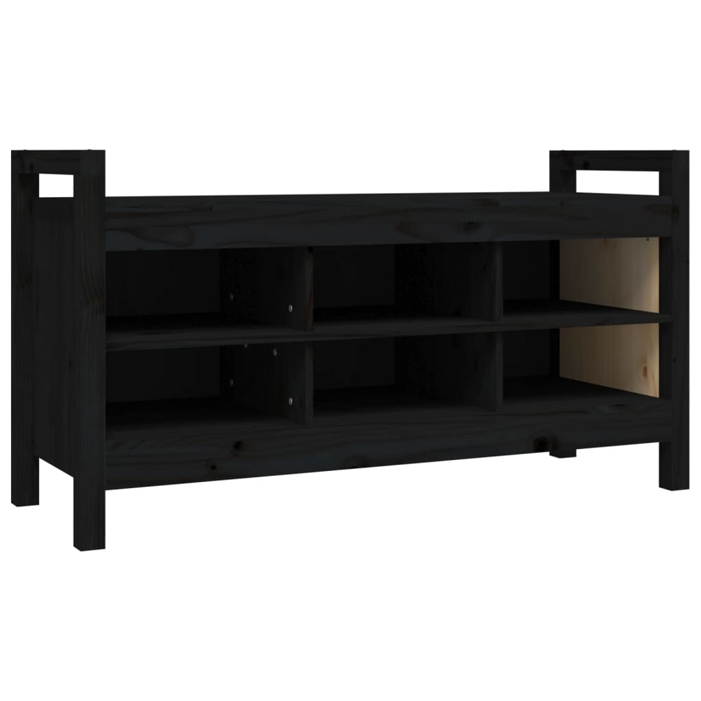 Gangbenk Svart 110X40X60 Cm Heltre Furu