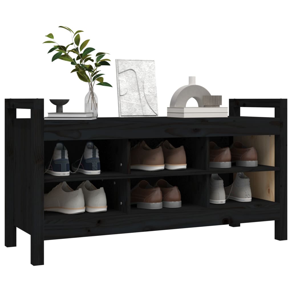 Gangbenk Svart 110X40X60 Cm Heltre Furu
