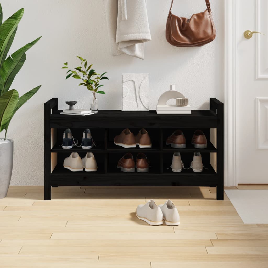 Gangbenk Svart 110X40X60 Cm Heltre Furu