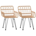 Hagestoler Med Armlener 2 Stk 56X64X80 Cm Pe Rotting