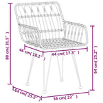Hagestoler Med Armlener 2 Stk 56X64X80 Cm Pe Rotting
