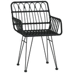 Hagestoler Med Armlener 2 Stk Svart 56X64X80 Cm Pe Rotting