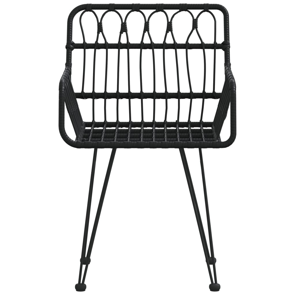 Hagestoler Med Armlener 2 Stk Svart 56X64X80 Cm Pe Rotting
