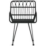 Hagestoler Med Armlener 2 Stk Svart 56X64X80 Cm Pe Rotting