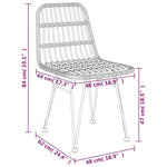 Hagestoler 2 Stk Svart 48X62X84 Cm Pe-Rotting