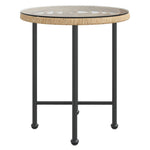 Spisebord Ø50 Cm  Herdet Glass Og Stål