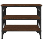 Sidebord Brun Eik 55X38X45 Cm Konstruert Tre