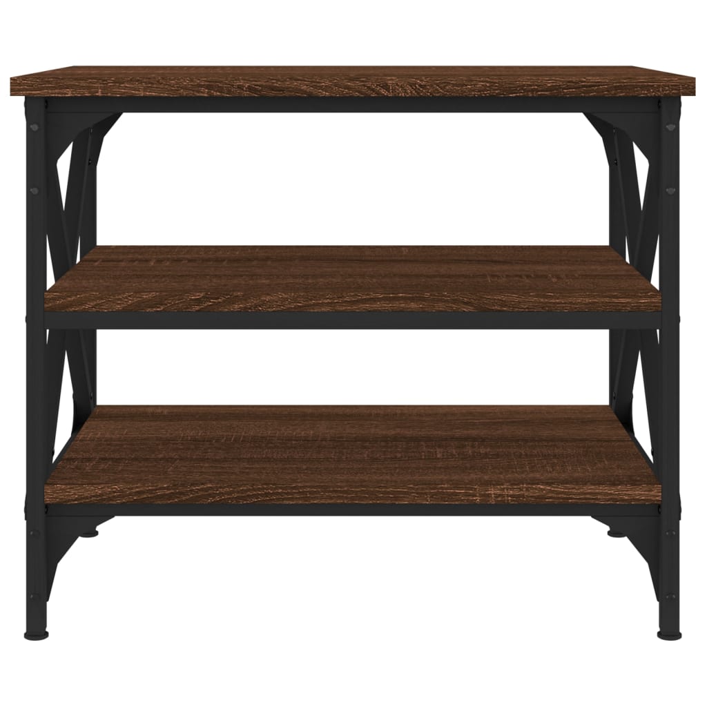 Sidebord Brun Eik 55X38X45 Cm Konstruert Tre