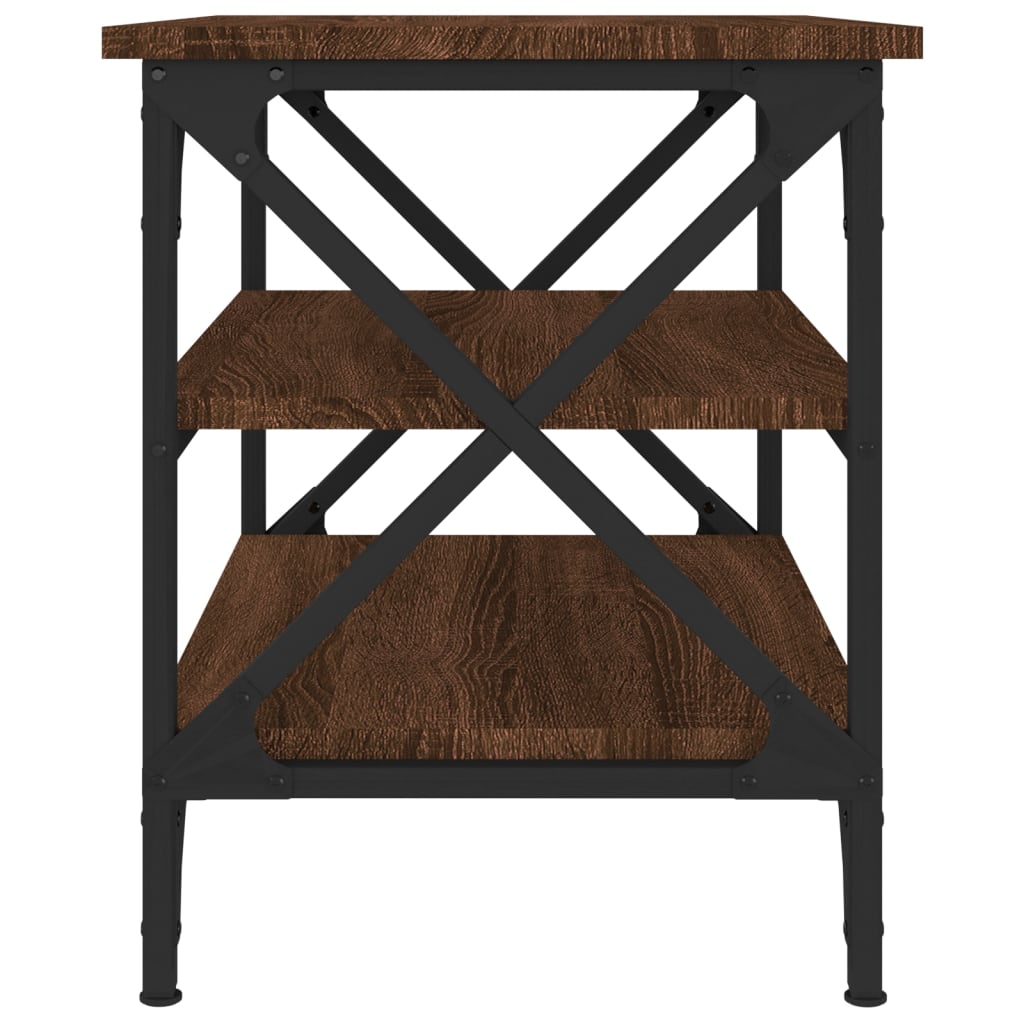 Sidebord Brun Eik 55X38X45 Cm Konstruert Tre