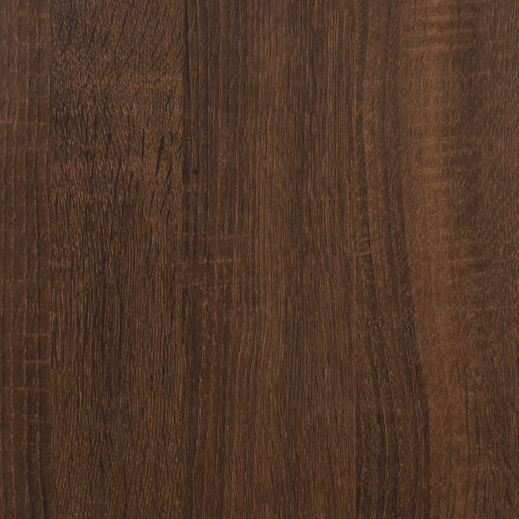 Sidebord Brun Eik 55X38X45 Cm Konstruert Tre