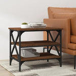 Sidebord Brun Eik 55X38X45 Cm Konstruert Tre