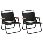 Campingstoler 2 Stk Svart 54X43X59 Cm Oxfordstoff