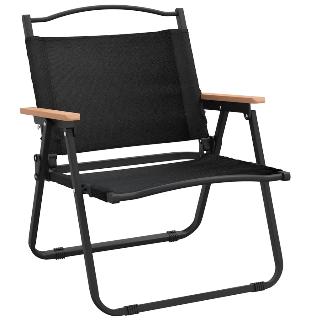 Campingstoler 2 Stk Svart 54X43X59 Cm Oxfordstoff
