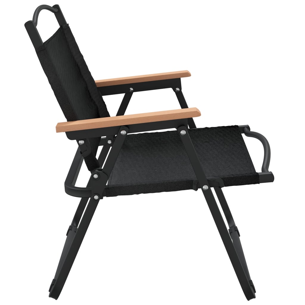 Campingstoler 2 Stk Svart 54X43X59 Cm Oxfordstoff