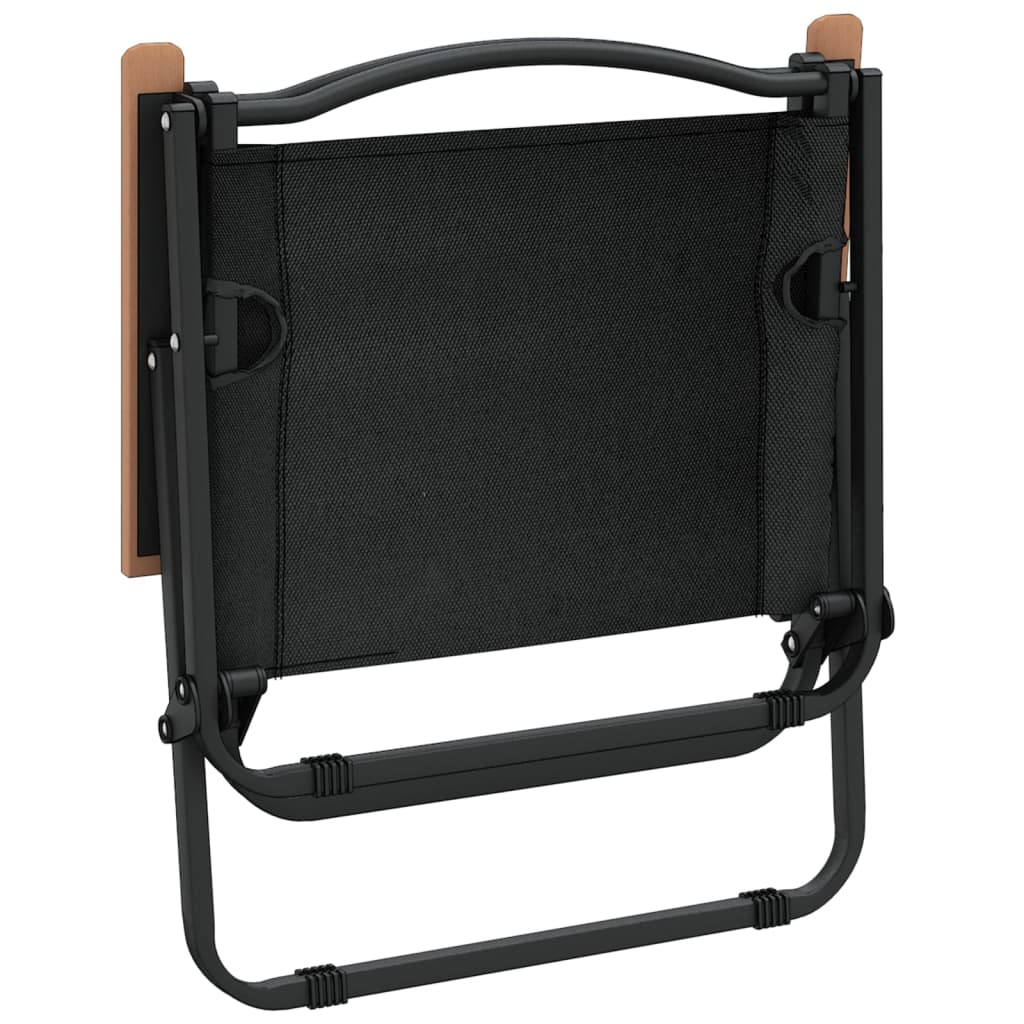 Campingstoler 2 Stk Svart 54X43X59 Cm Oxfordstoff