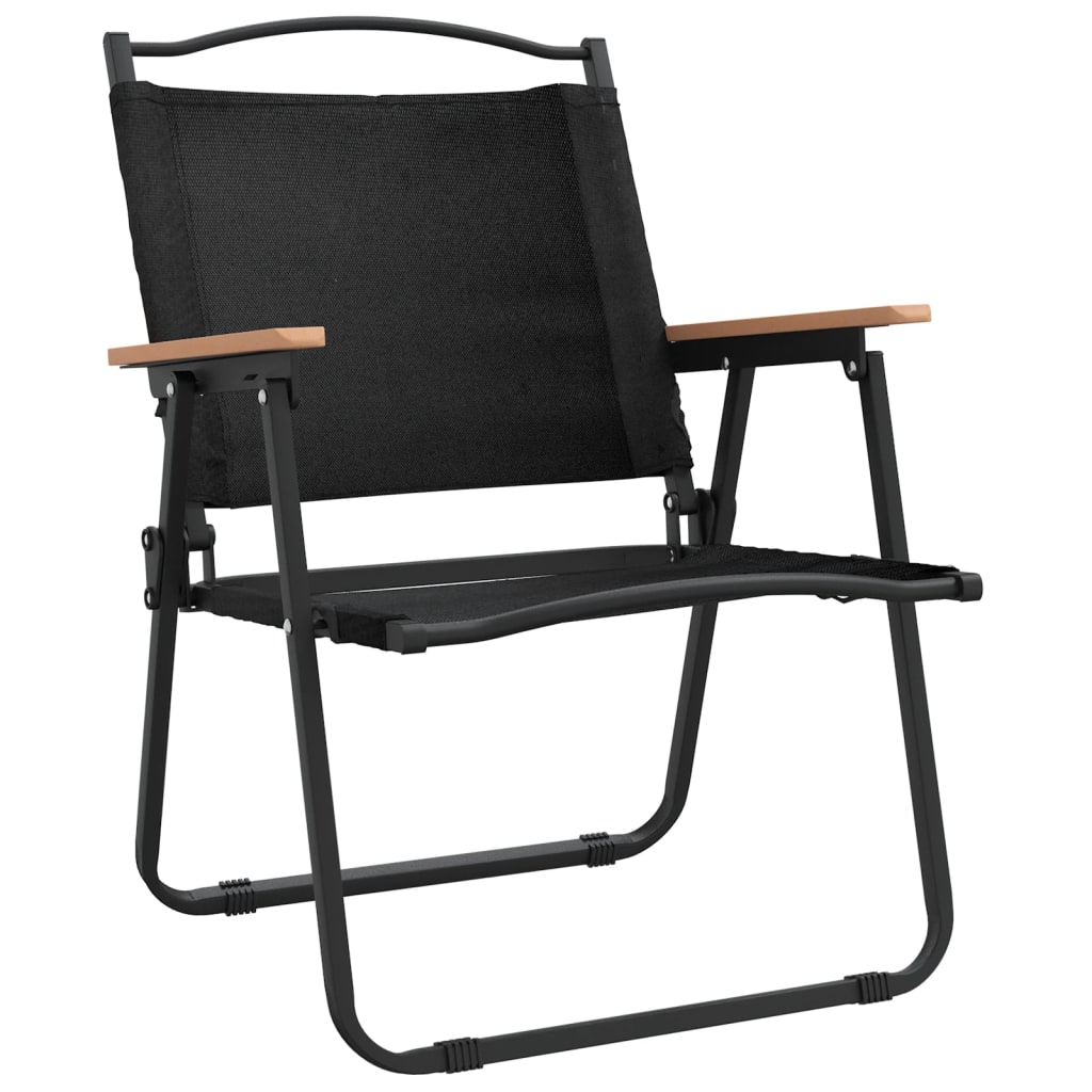 Campingstoler 2 Stk Svart 54X55X78 Cm Oxfordstoff