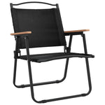 Campingstoler 2 Stk Svart 54X55X78 Cm Oxfordstoff