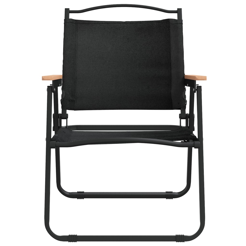Campingstoler 2 Stk Svart 54X55X78 Cm Oxfordstoff