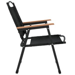 Campingstoler 2 Stk Svart 54X55X78 Cm Oxfordstoff