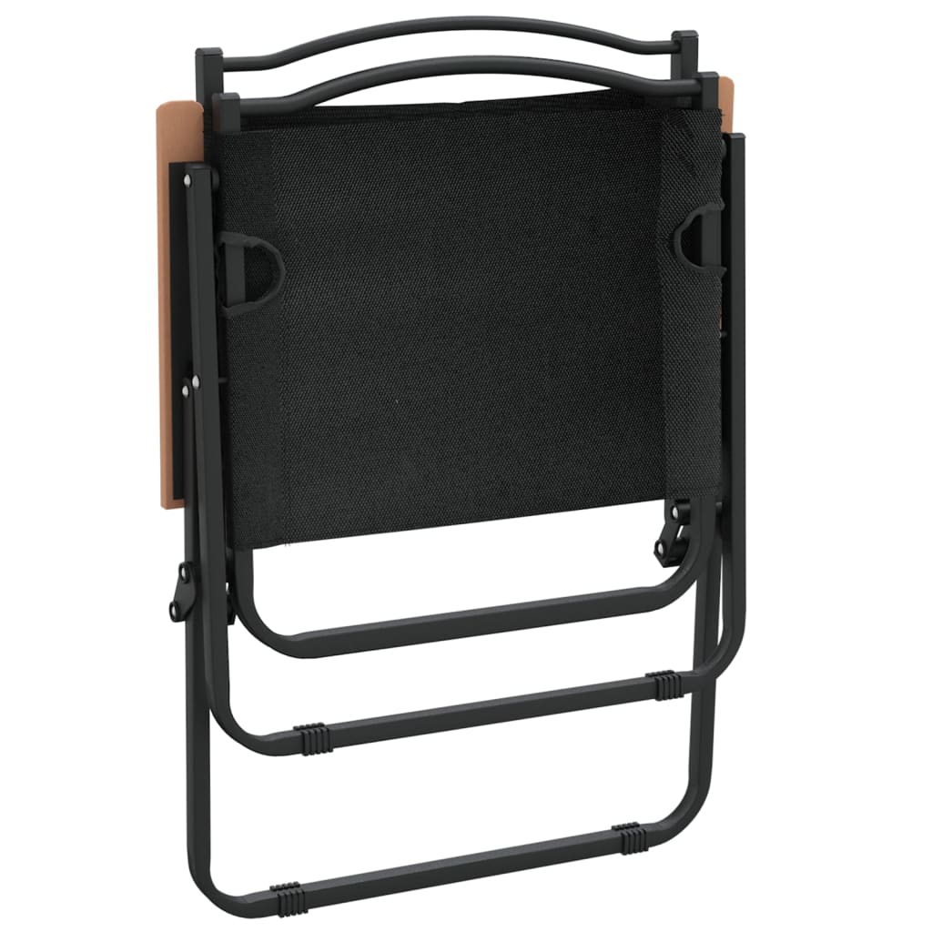 Campingstoler 2 Stk Svart 54X55X78 Cm Oxfordstoff