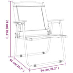 Campingstoler 2 Stk Svart 54X55X78 Cm Oxfordstoff