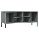 Skohylle Med Metallben Grå 106X35X45 Cm Heltre Oslo
