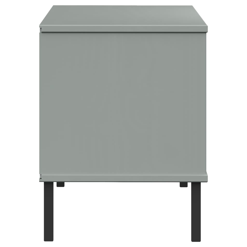 Skohylle Med Metallben Grå 106X35X45 Cm Heltre Oslo