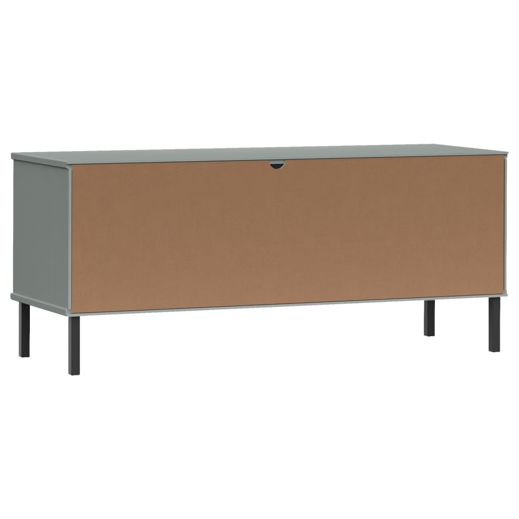 Skohylle Med Metallben Grå 106X35X45 Cm Heltre Oslo