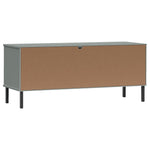 Skohylle Med Metallben Grå 106X35X45 Cm Heltre Oslo