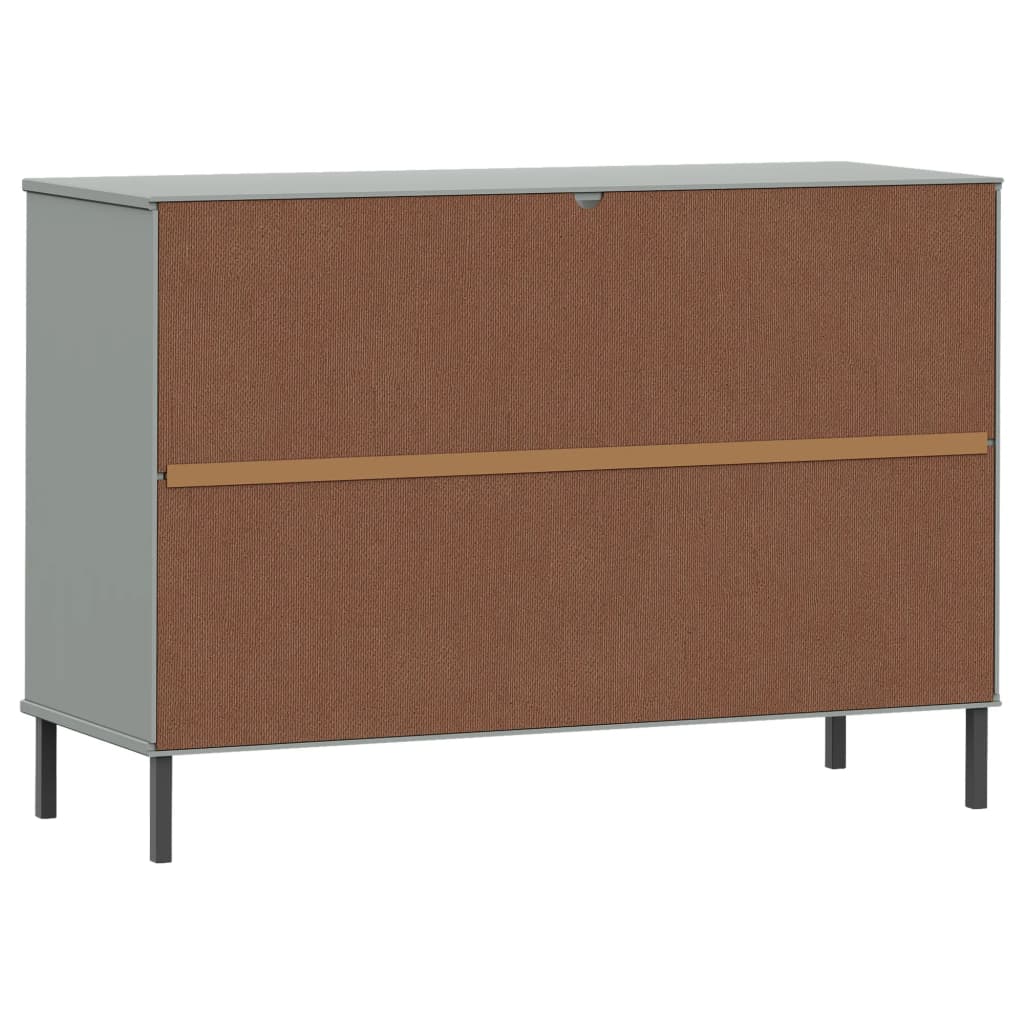Skjenk Med Metallben Grå 113X40X77 Cm Heltre Oslo