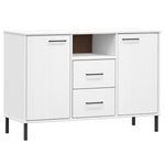 Skjenk Med Metallben Hvit 113X40X77 Cm Heltre Oslo