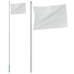 Flaggstang Flere Deler Sølv 6,08 M Aluminium