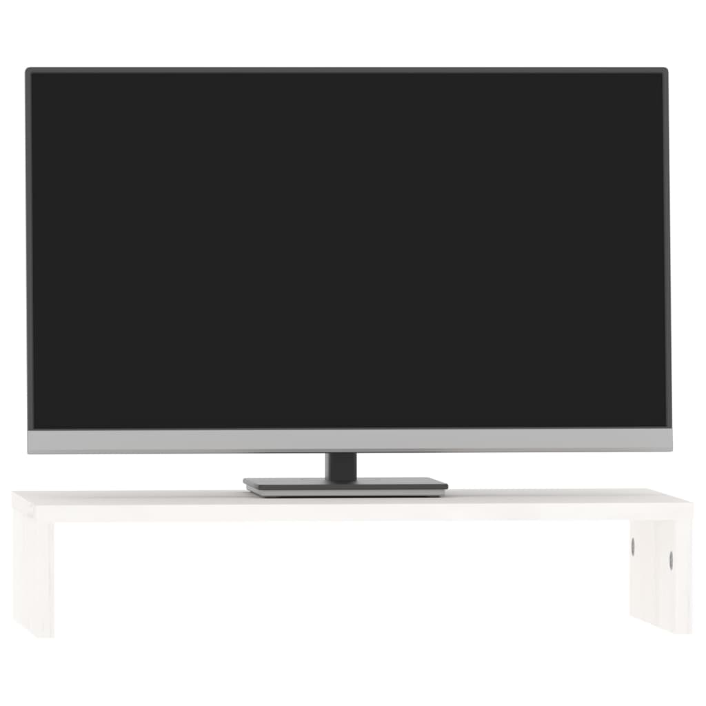 Monitorstativ Hvit 50X27X10 Cm Heltre Furu