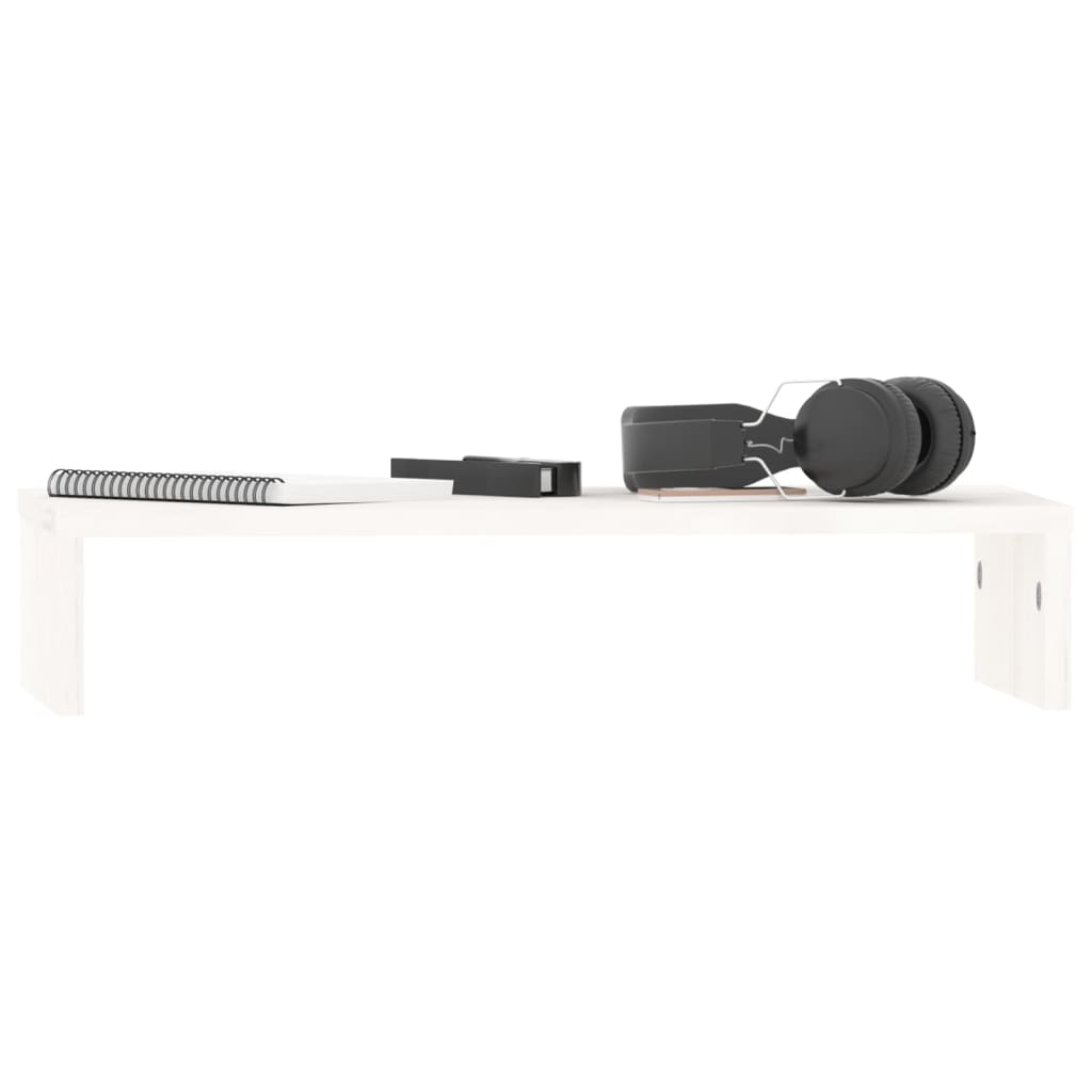 Monitorstativ Hvit 50X27X10 Cm Heltre Furu