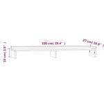 Monitorstativ 100X27X10 Cm Heltre Furu