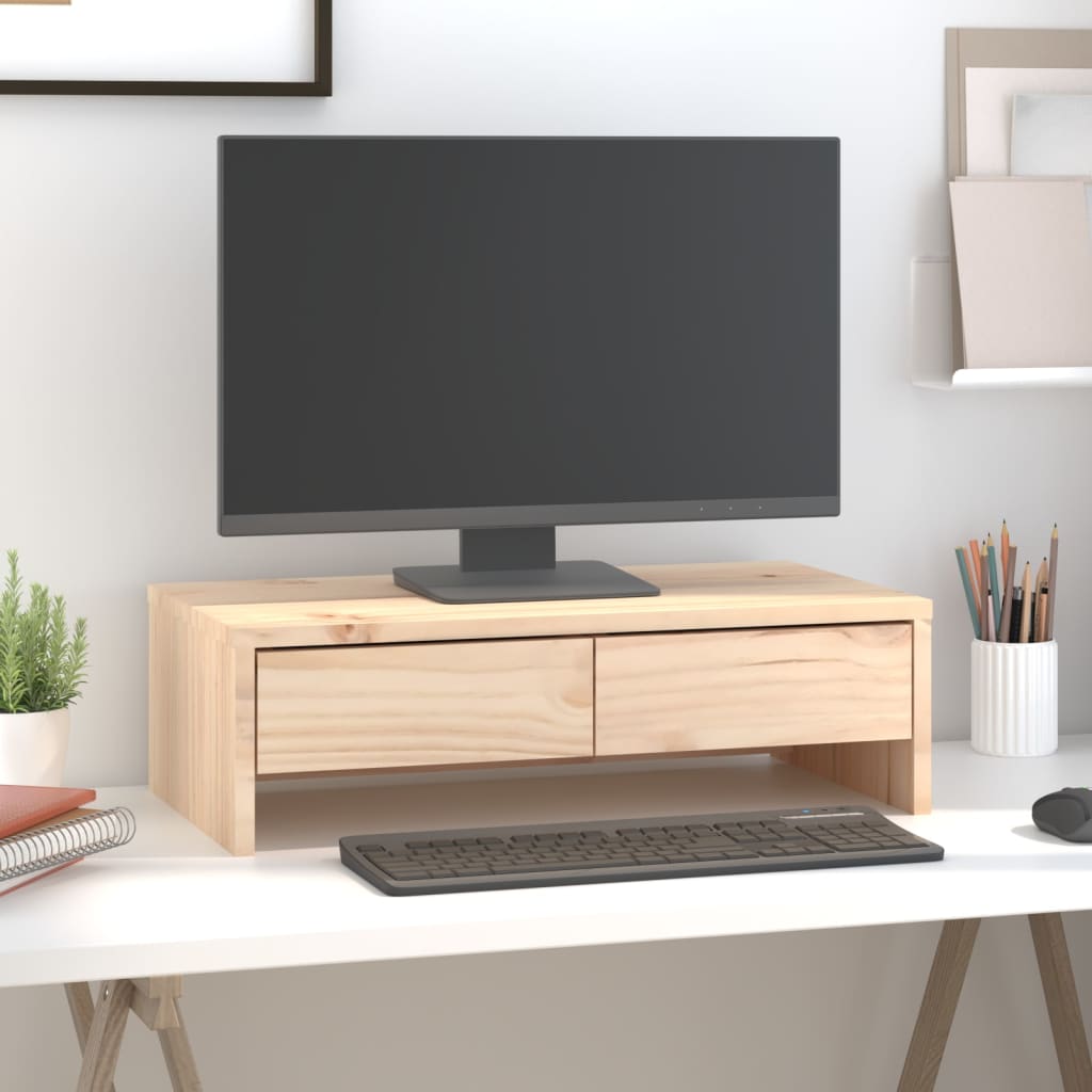 Monitorstativ 50X27X15 Cm Heltre Furu