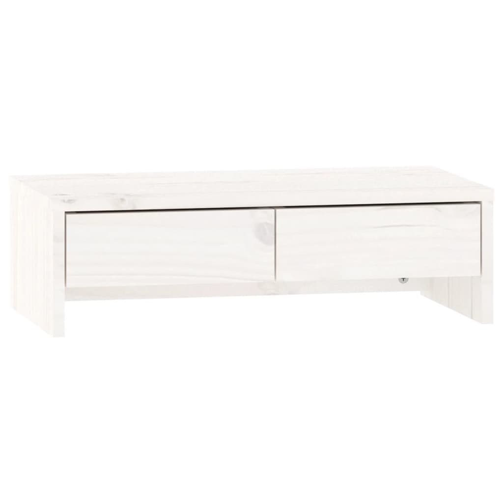 Monitorstativ Hvit 50X27X15 Cm Heltre Furu