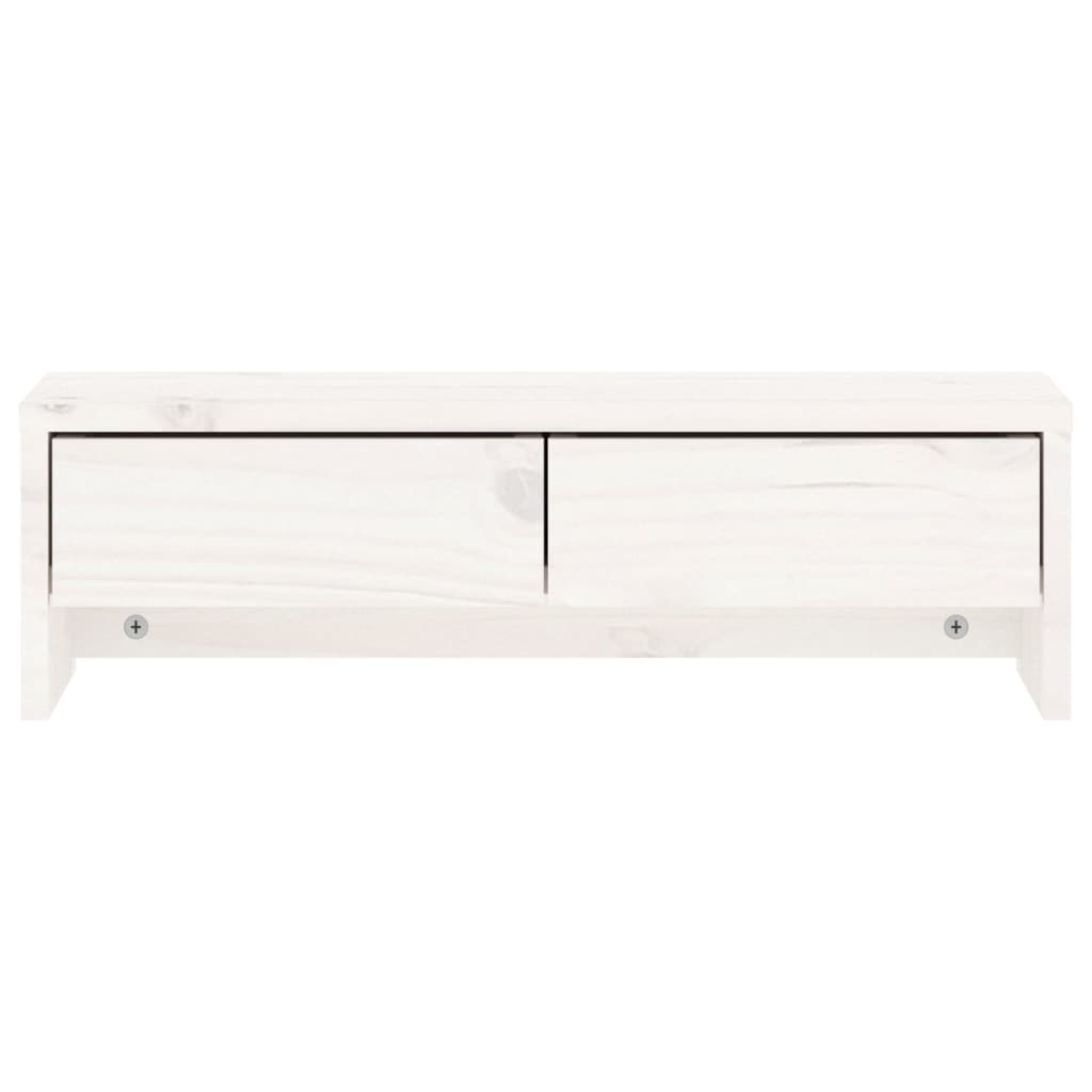Monitorstativ Hvit 50X27X15 Cm Heltre Furu