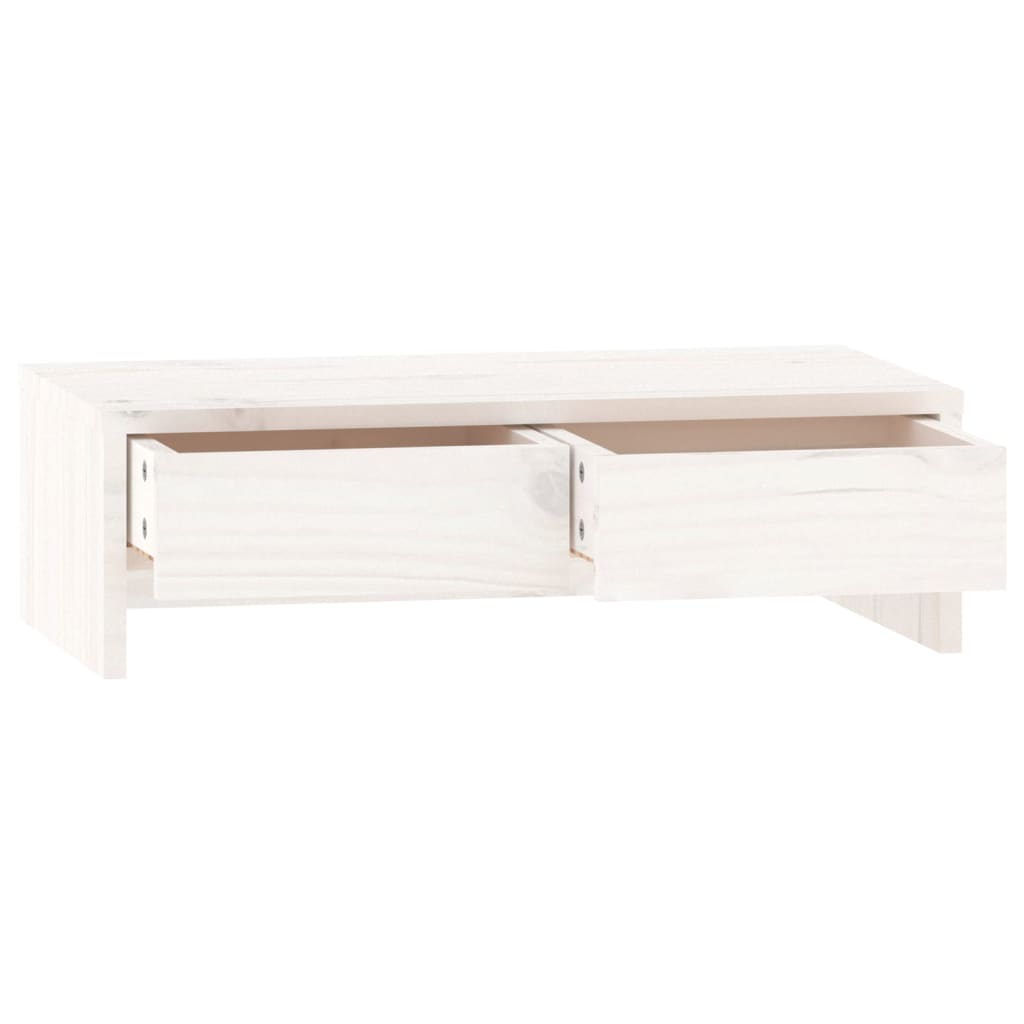 Monitorstativ Hvit 50X27X15 Cm Heltre Furu