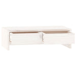 Monitorstativ Hvit 50X27X15 Cm Heltre Furu