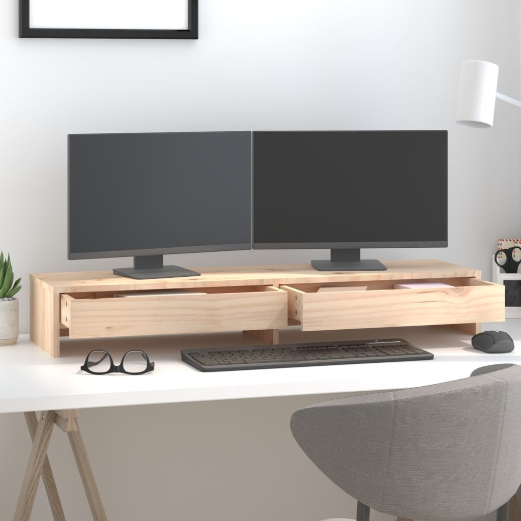 Monitorstativ 100X27X15 Cm Heltre Furu