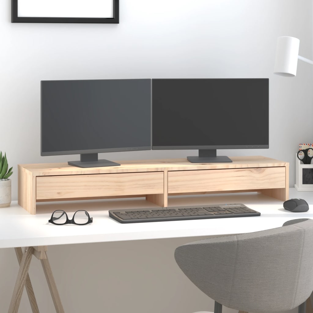 Monitorstativ 100X27X15 Cm Heltre Furu