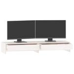 Monitorstativ Hvit 100X27X15 Cm Heltre Furu